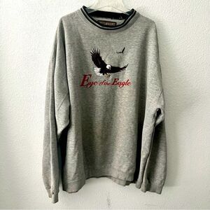Vtg 90s Headwaters Alaska Drop Shoulder Oversized Eye of the Eagle sweatshirt 2X